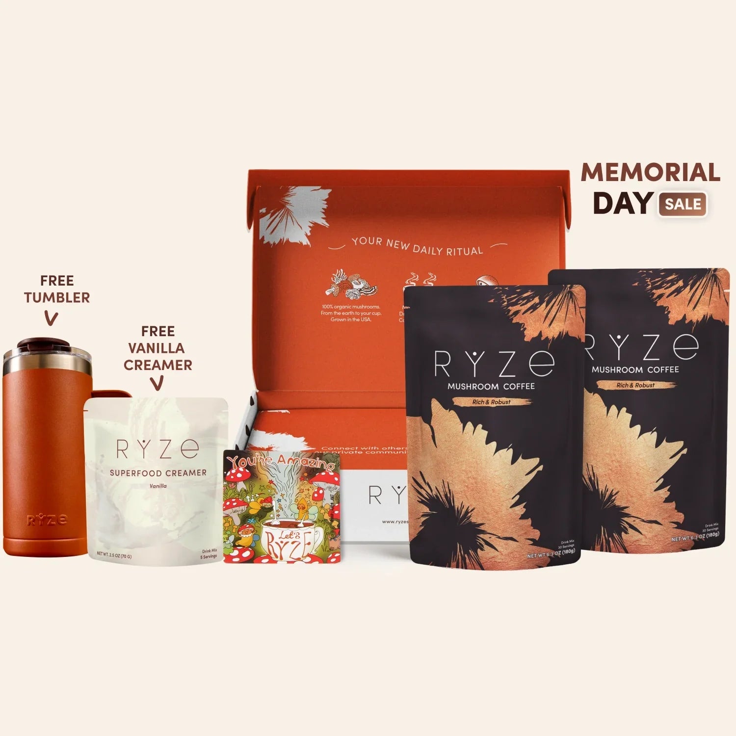 Mushroom Coffee Dark Roast Starter Kit 60 Serving A3