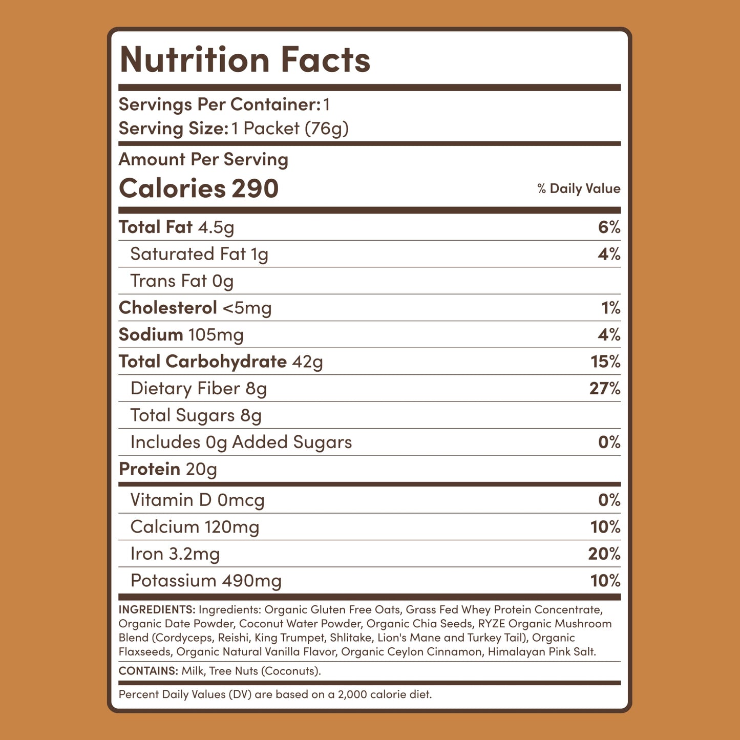 Mushroom Overnight Oats (14 Servings) G6
