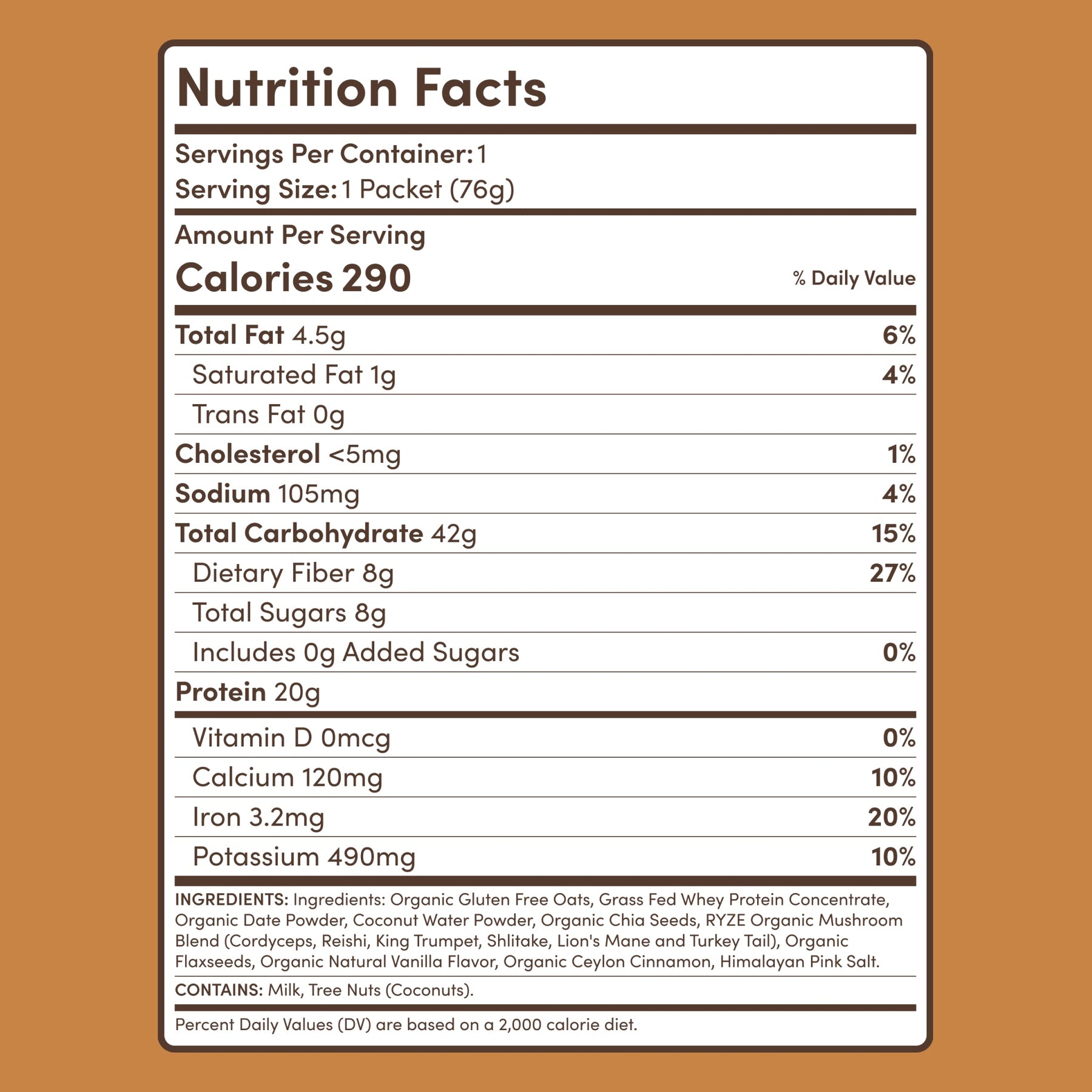 Mushroom Overnight Oats (14 Servings) G6
